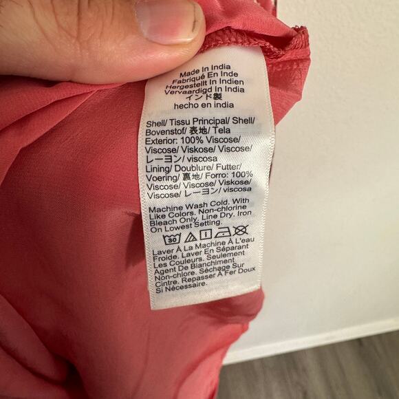 J Crew Ruffle Slip Floral Viscose Chiffon Midi Dress US Women's XS Petite - Picture 6 of 7